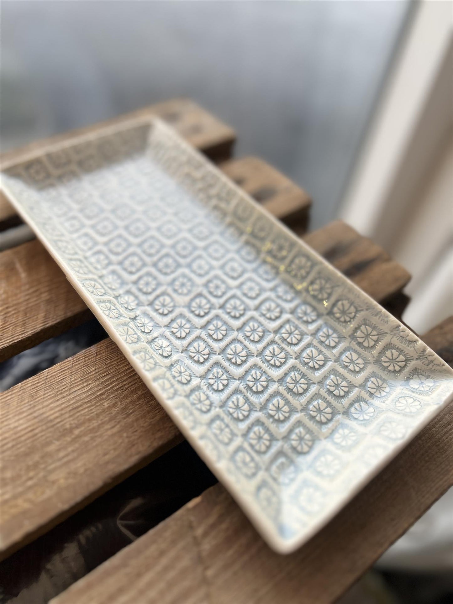 Wonki Ware Lang Skål Gråblå