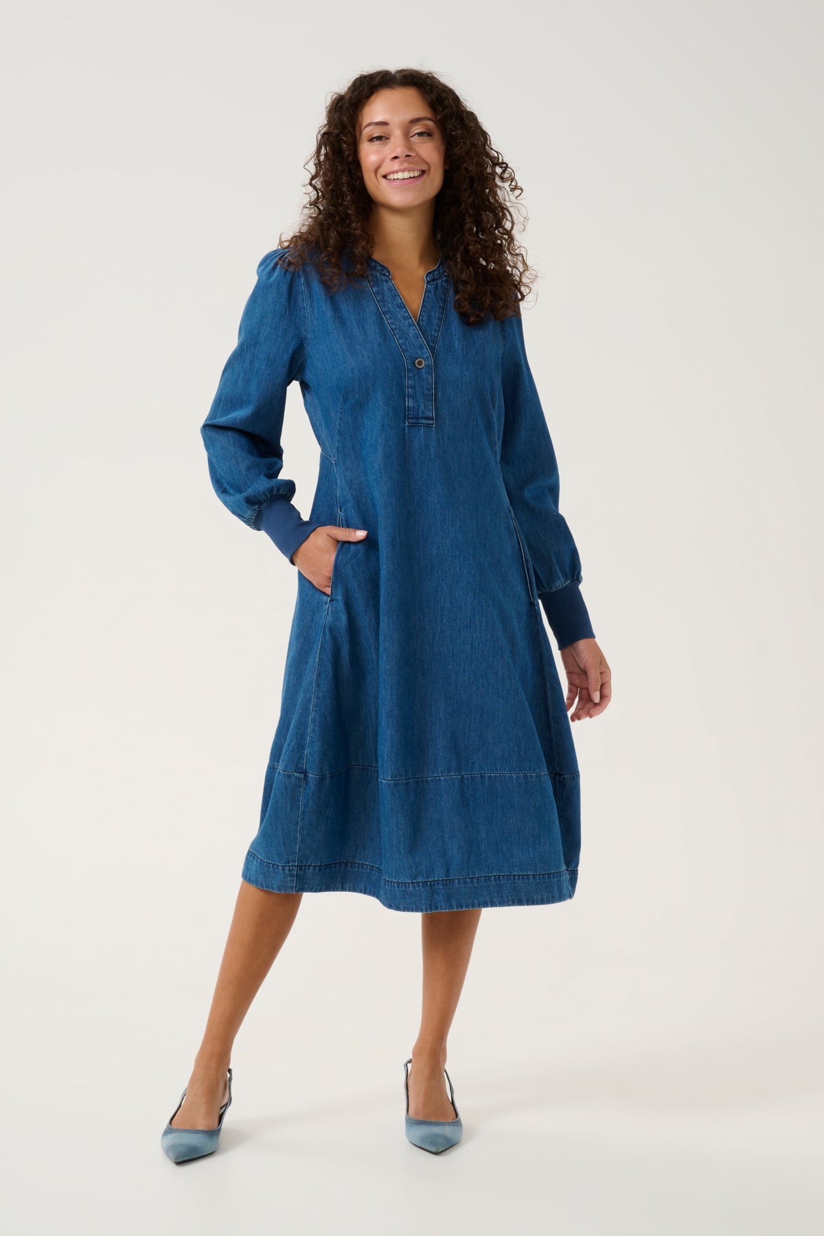 Culture CUallura Arpa Rib Dress Dark Blue Wash
