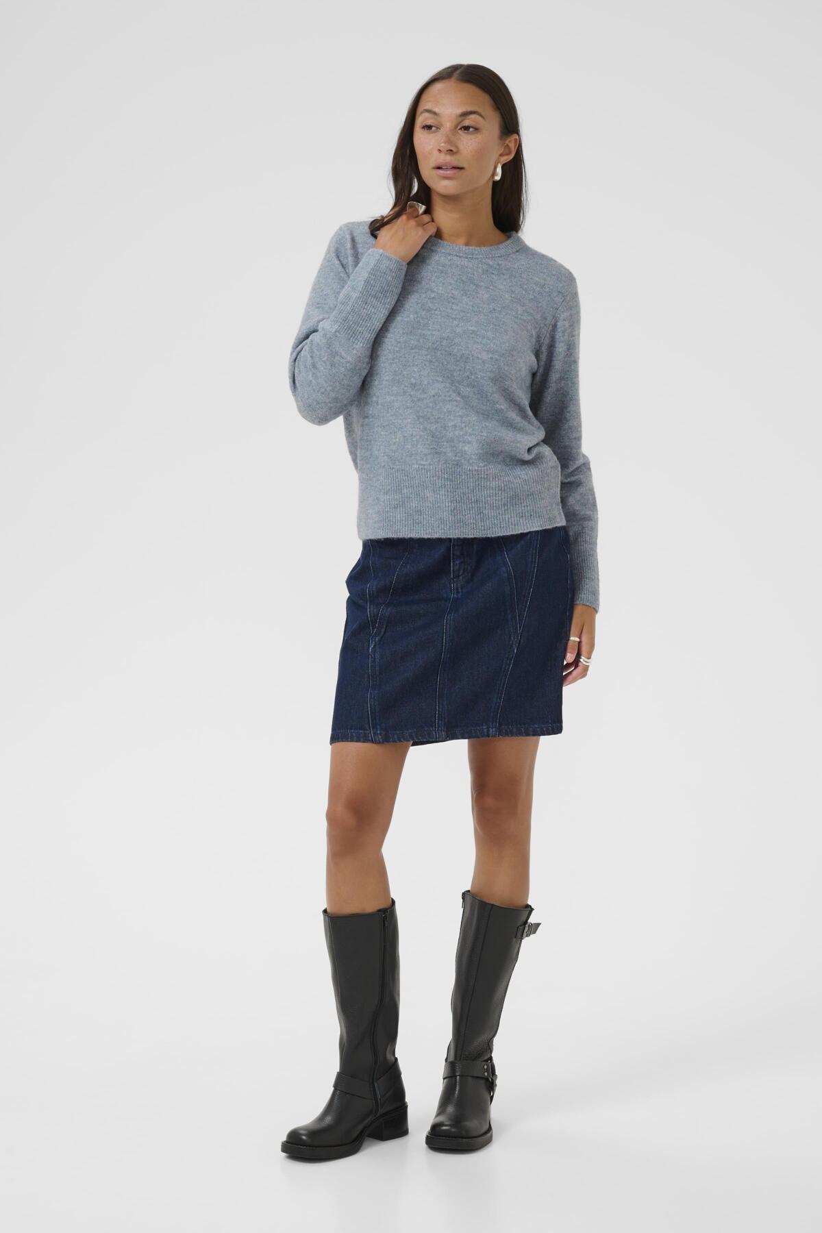 Kaffe Clothing KAniel Crew Neck Pullover Windward Blue