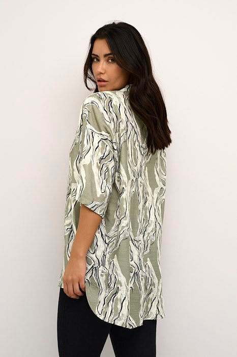 Kaffe Clothing KAelino Shirt Vetiver Marble Print