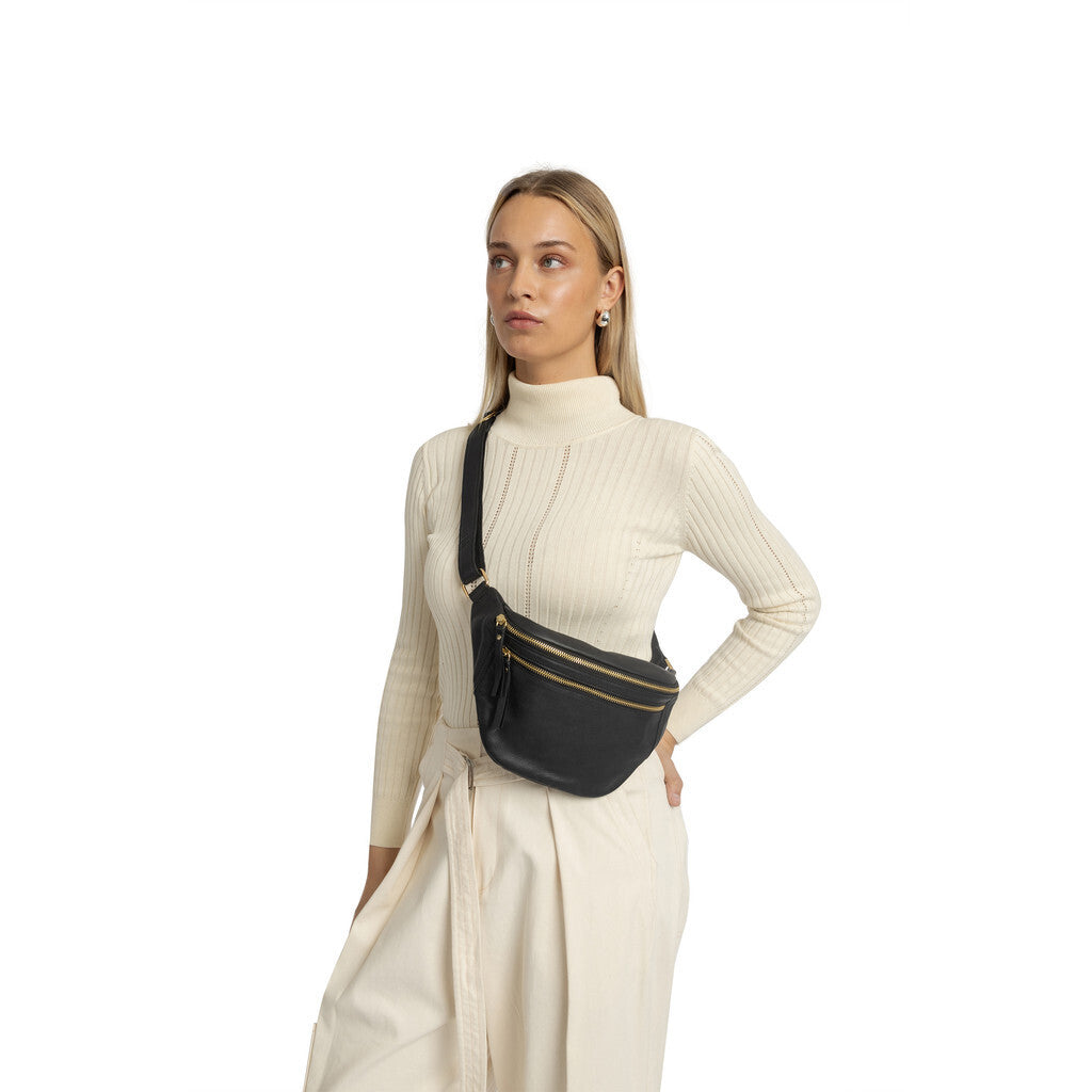 RE:DESIGNED Bumbag Faust Urban Sort 100% Skinn