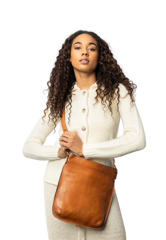 RE:DESIGNED Skinnveske Fillis Big Crossover Walnut 100% Skinn