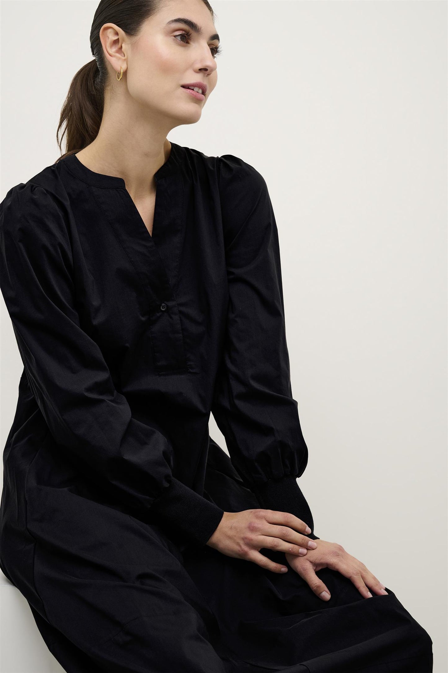 Culture CUantoinett Rib Dress Black