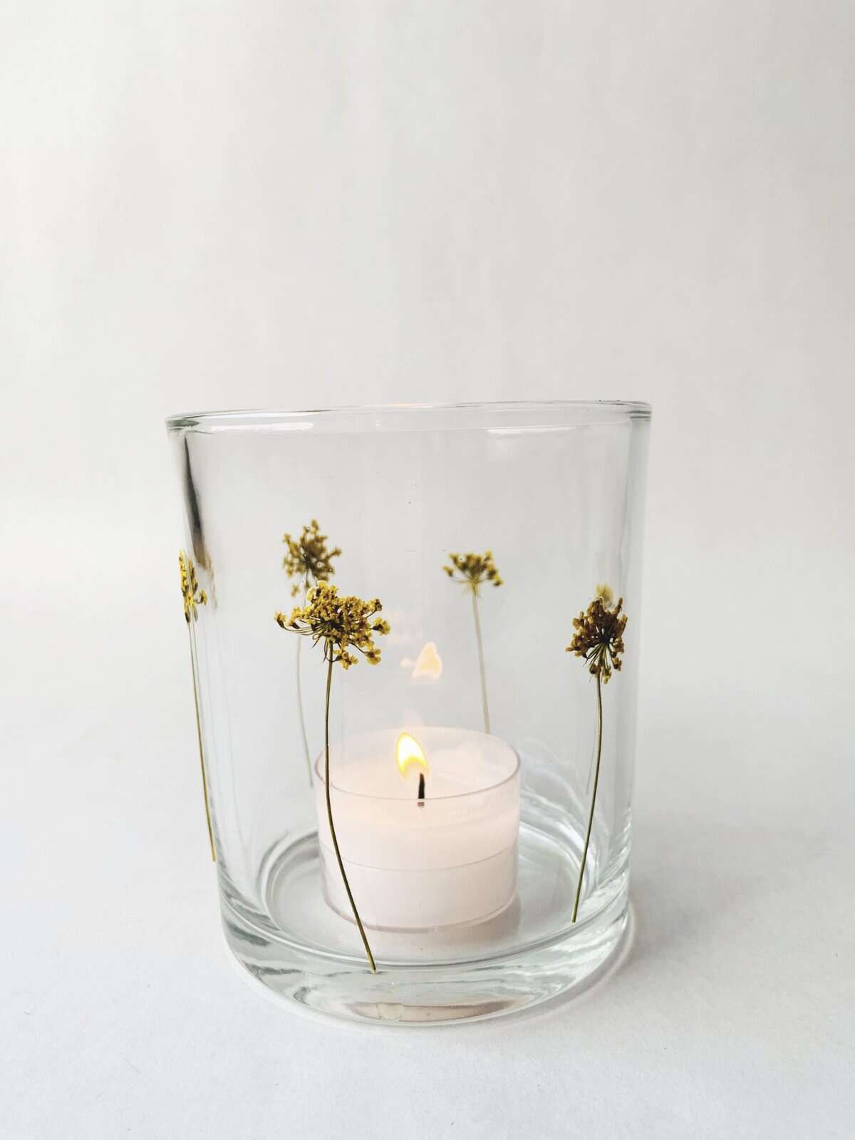 Trend Design Lysglass botanikk 9×10 cm creme