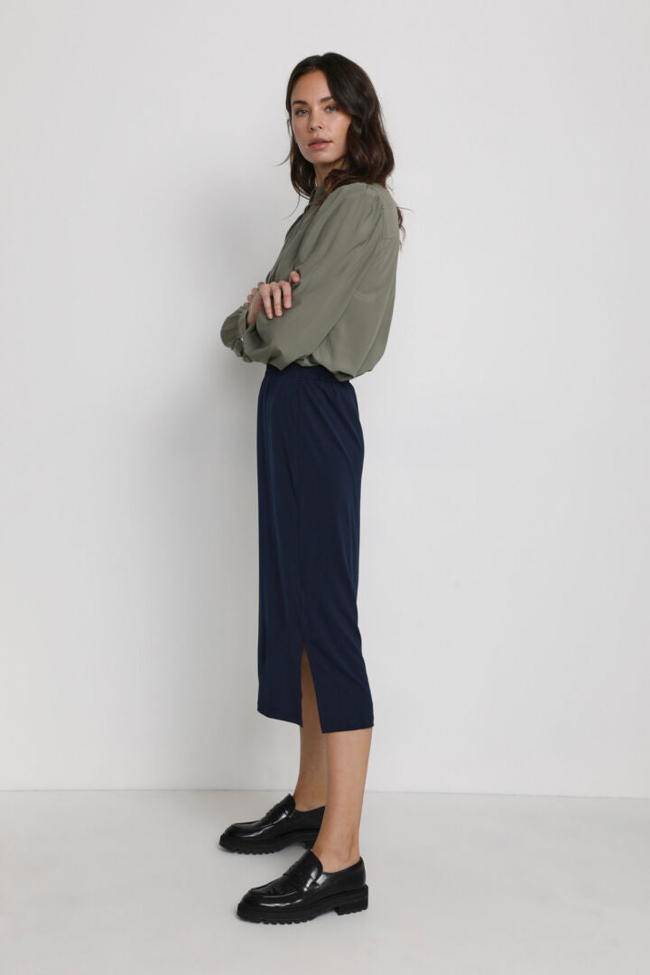 Kaffe Clothing KAmalli Jersey Skirt Midnight Marine
