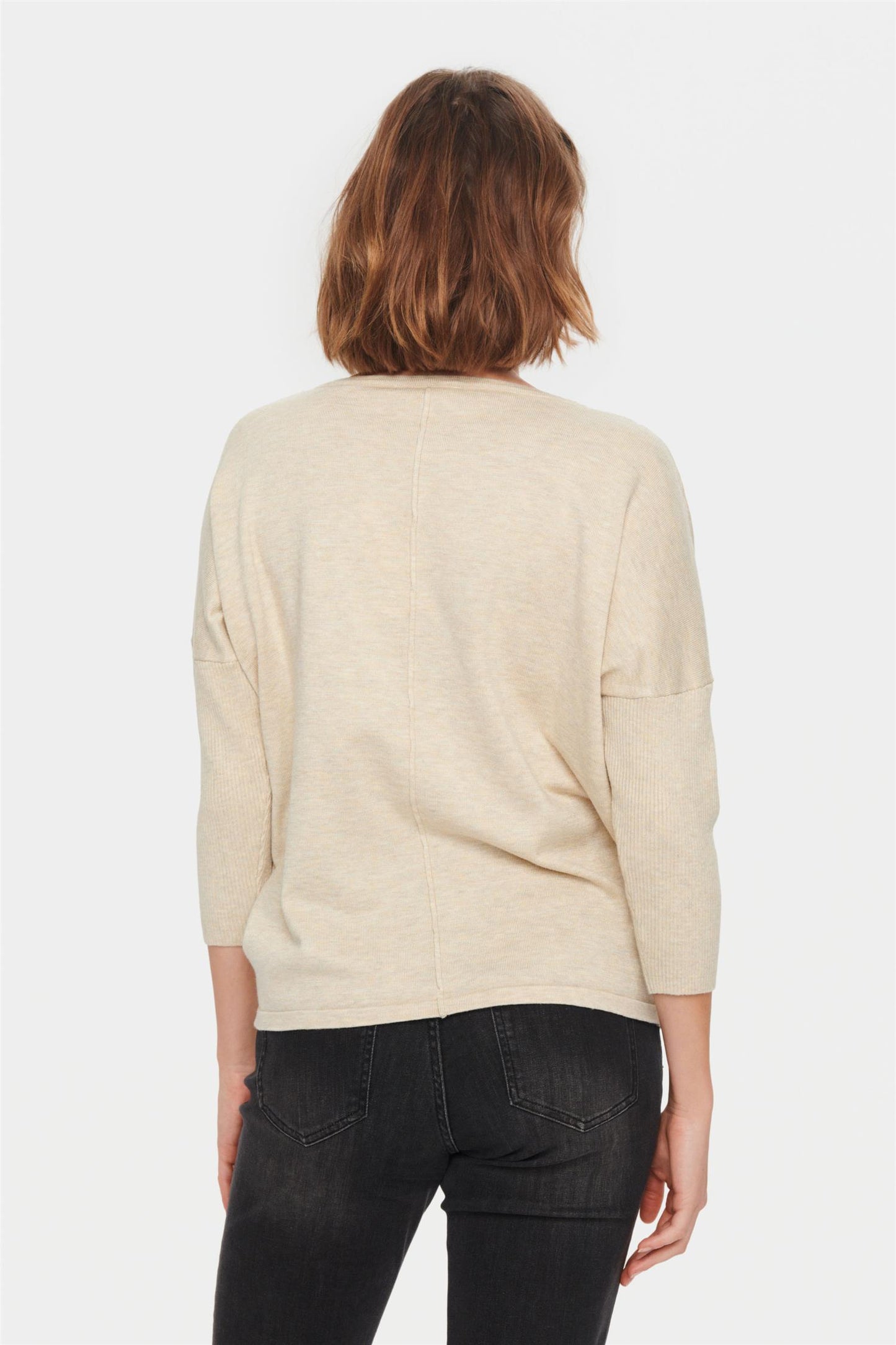 Saint Tropez MilaSZ R-Neck Pullover Jojoba Melange