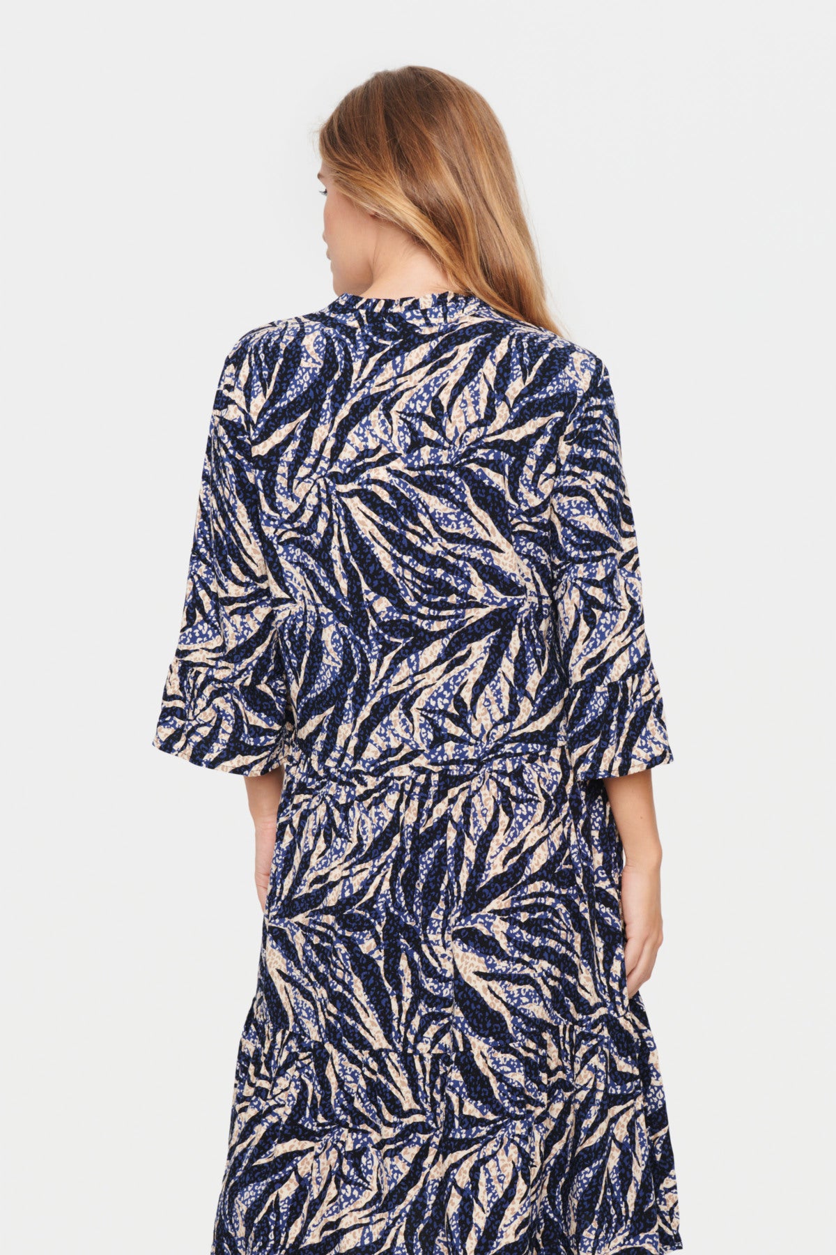 Saint Tropez EdaSZ Dress Black Zebra Leaves