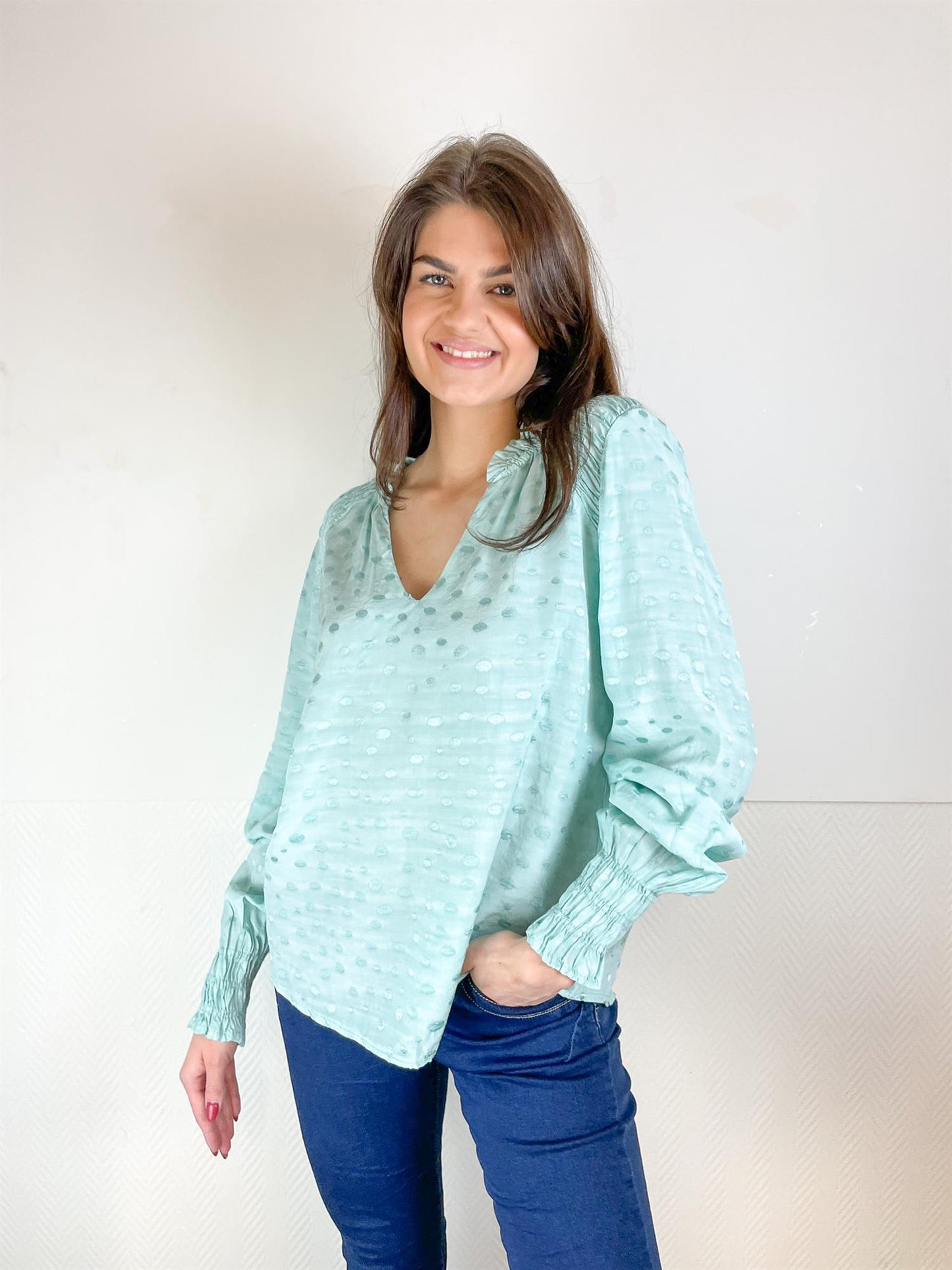 Pepper Laura Bluse Lys Mint