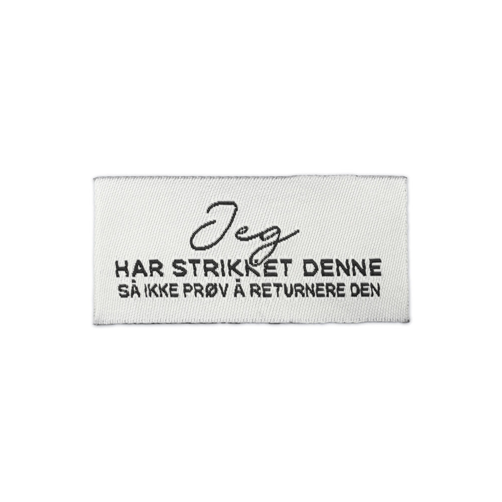 Symerke "Jeg har strikket denne"