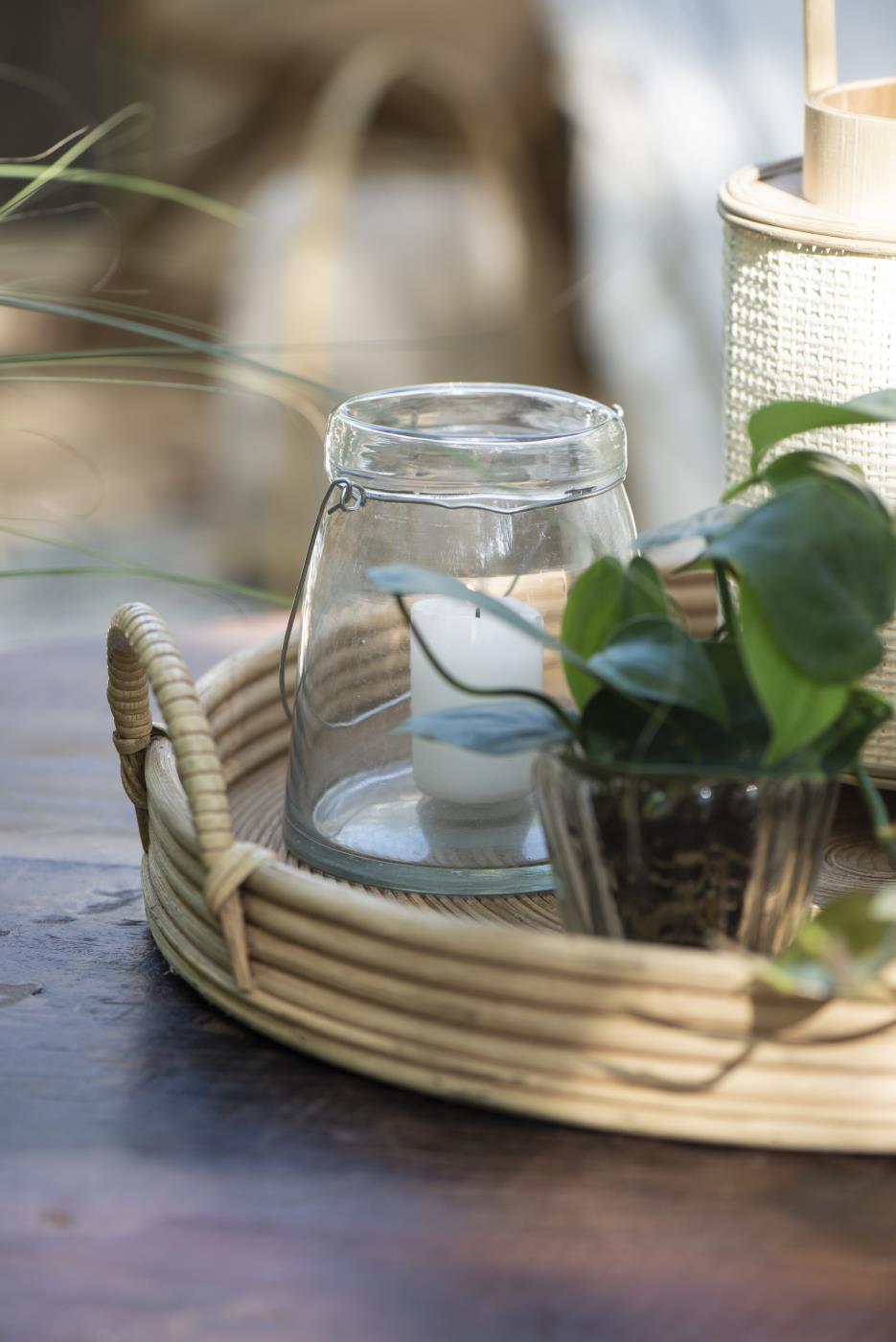 Ib Laursen Glasslykt med Metallhank