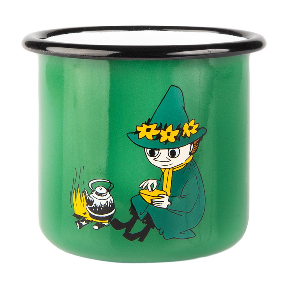 Mummi Retro Emaljekopp Snusmumriken Stor Grønn
