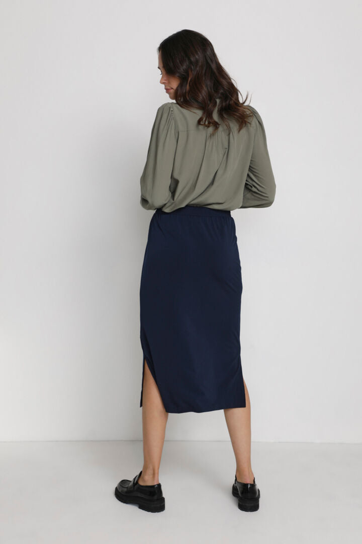 Kaffe Clothing KAmalli Jersey Skirt Midnight Marine