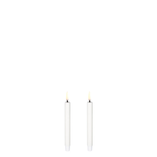 Uyuni Kronelys Mini 1,3 cm x 13,8 cm Hvit 2 pk