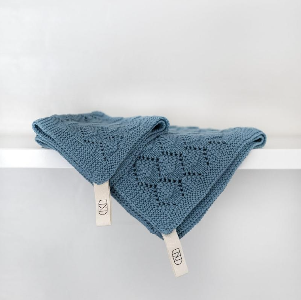 UND Hazelnut Washcloth 25x25cm Isblå