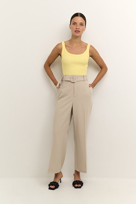 Kaffe Clothing KAsakura HW Wide Pants Feather Gray