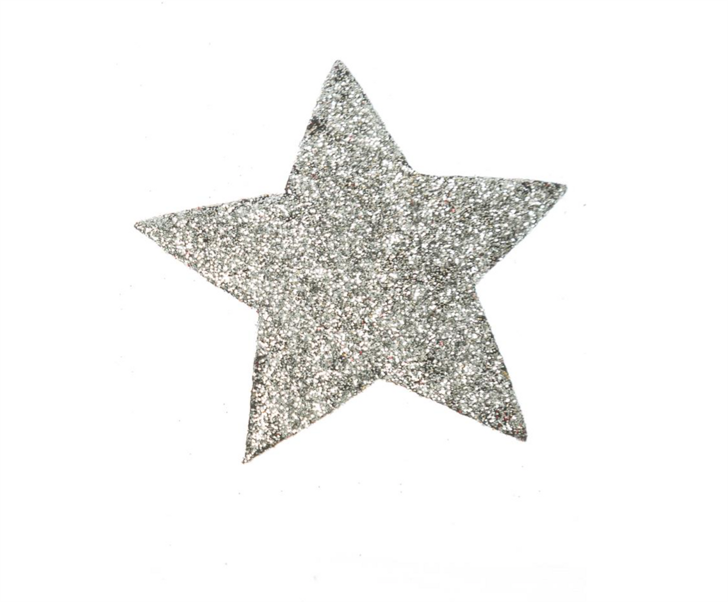 Papirstjerne 7cm sølv/glitter 6pk