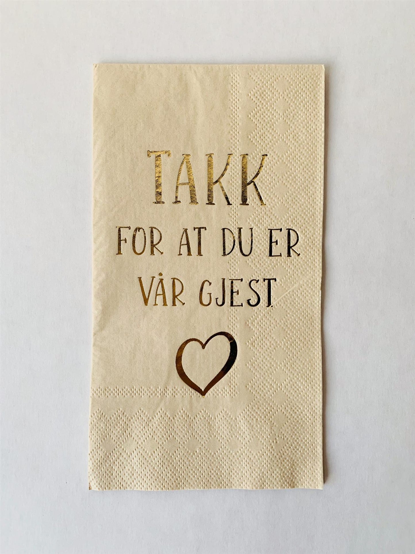 Trend Design Servietter Takk For At Du Er Vår Gjest
