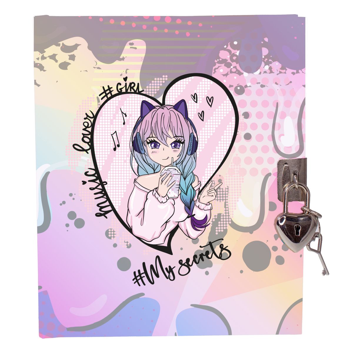 Tinka Dagbok M/Lås Music Lover Girl