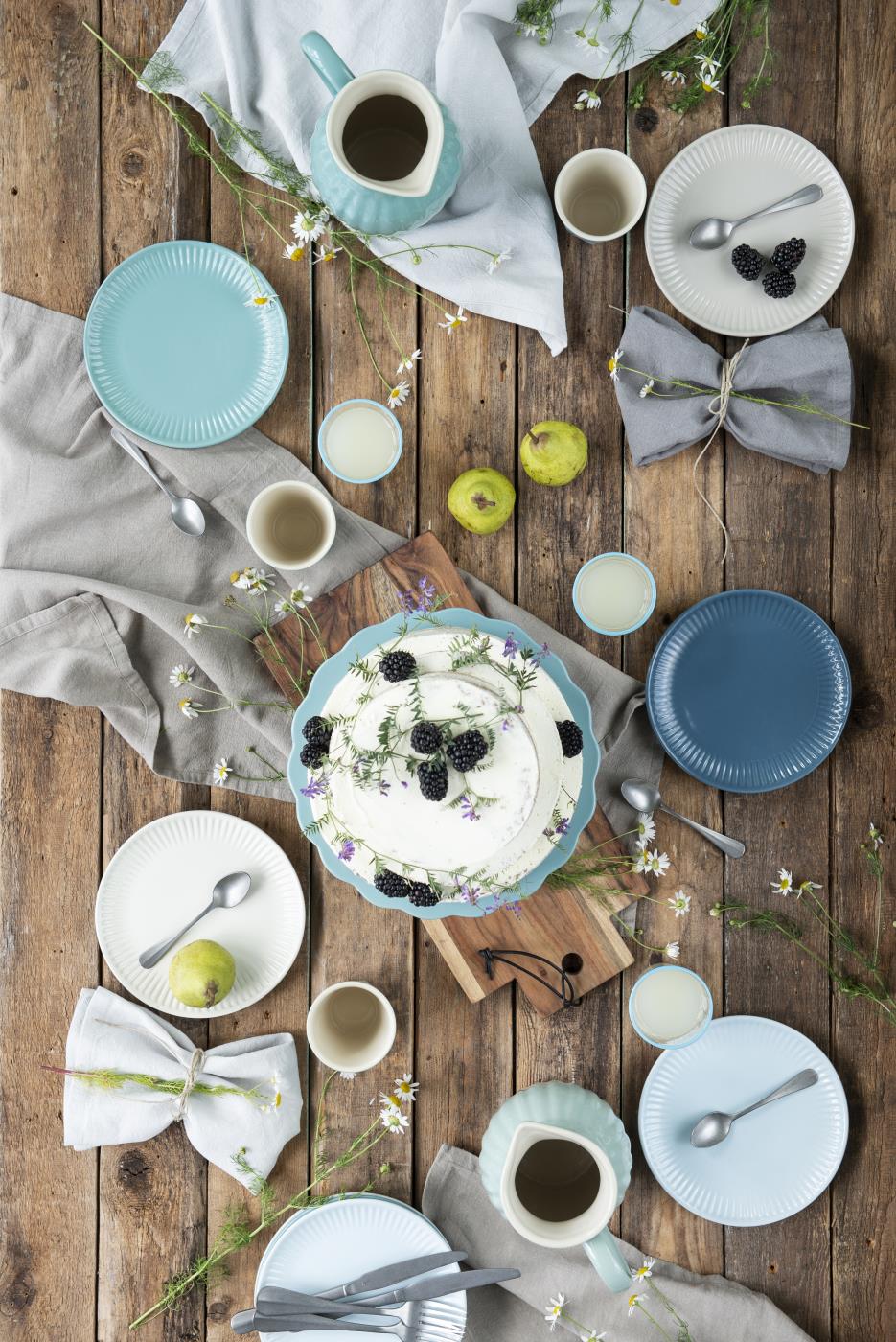 Ib Laursen Stoffserviett Freja Lin/Bomull Lys Grå