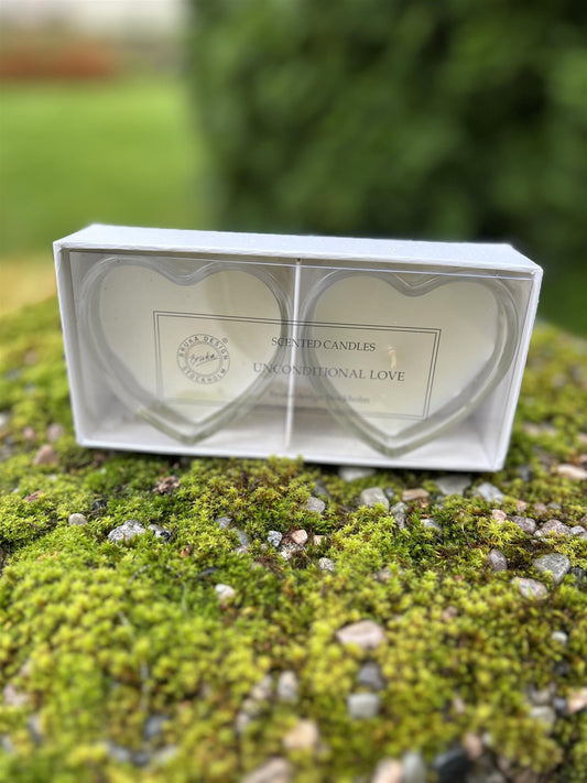 Bruka Design Duftlys Gift Box Hjerte "Unconditional Love" (Hvit)