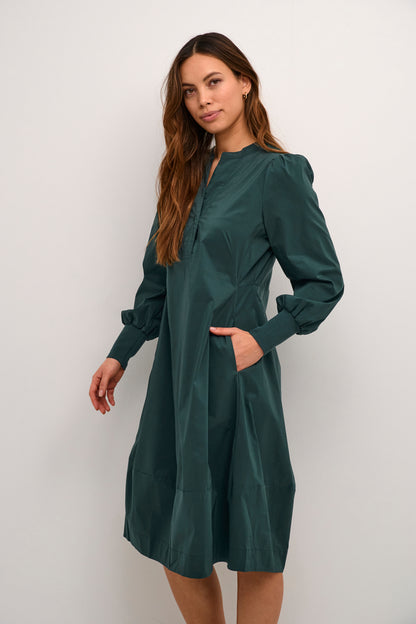 Culture CUantoinett Rib Dress Botanical Garden - Green