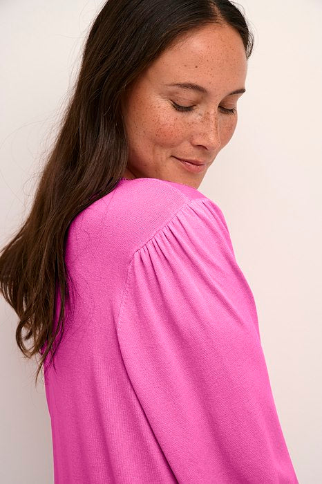 Kaffe Clothing KAlizza Cardigan Festival Fuchsia