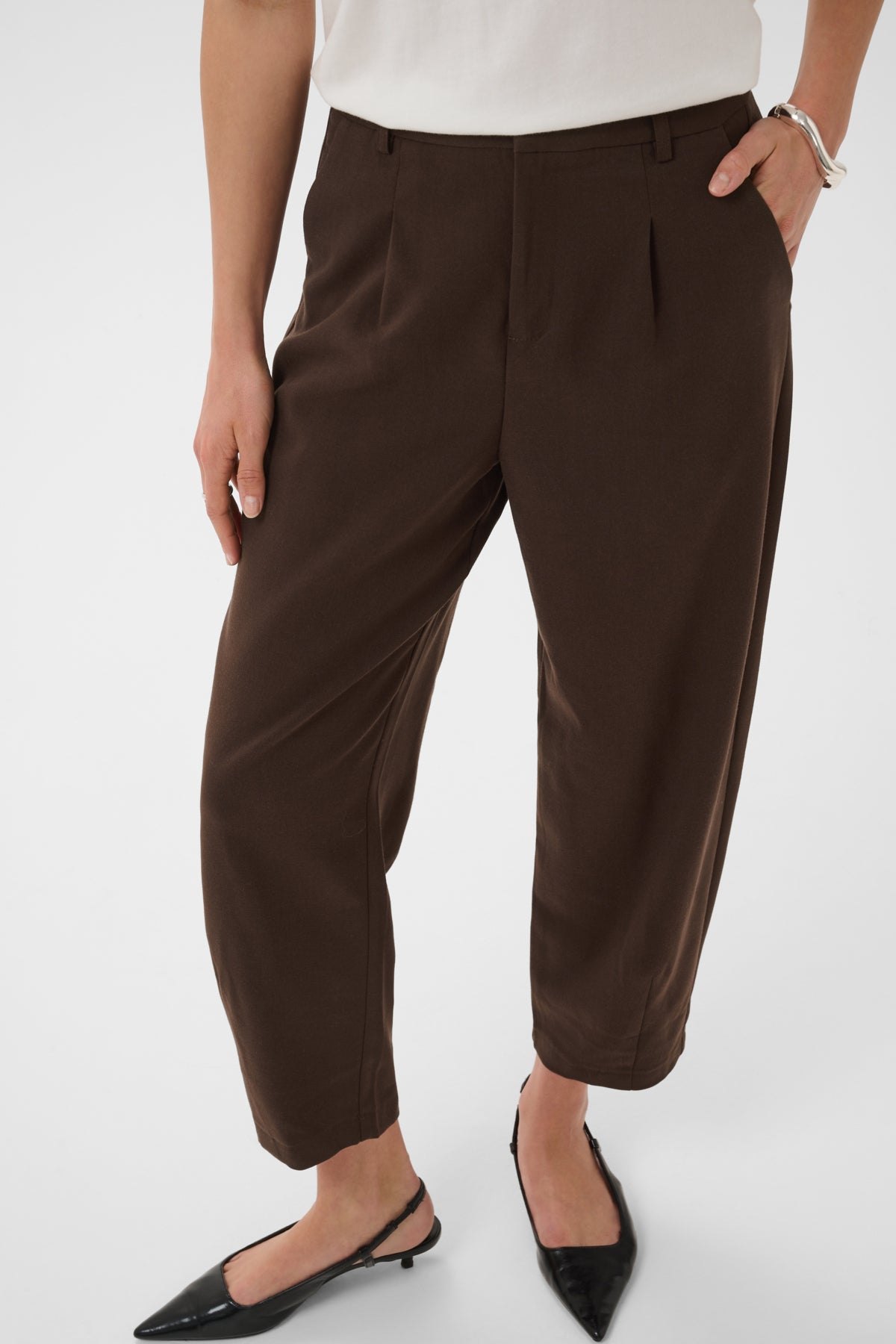 Kaffe Clothing KAmerle 7/8 Pants Suiting Coffee Bean