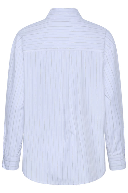 Kaffe Clothing KAellie Shirt Chalk/Silver Stripe