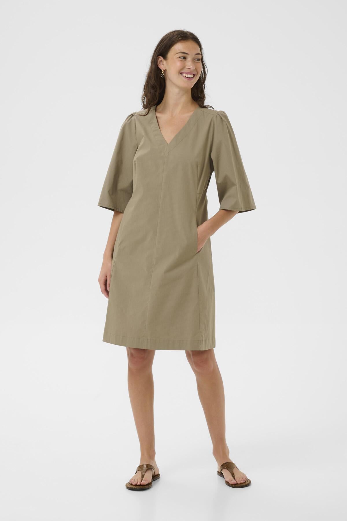 Culture CUbendine Dress - Dusky Green