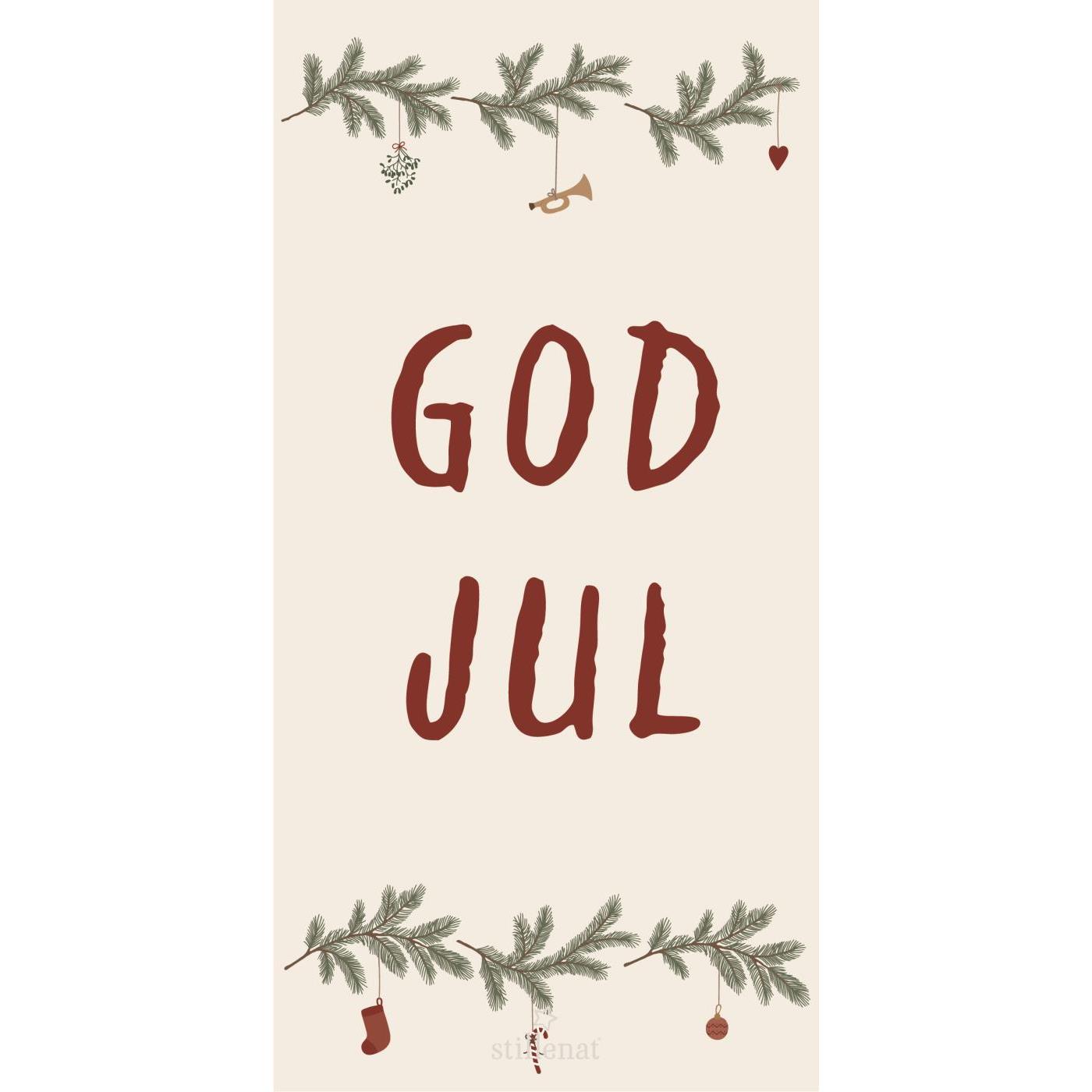 Ib Laursen Servietter God Jul og juleranker