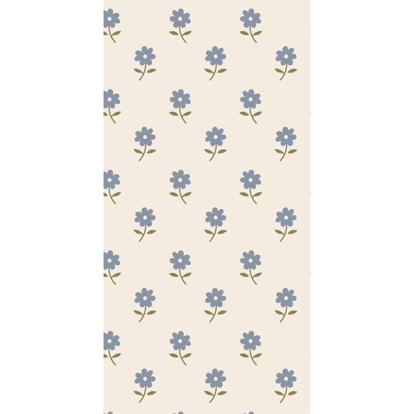 Ib Laursen Servietter 10x20 cm blå blomster 16 stk/pakning
