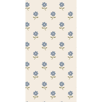 Ib Laursen Servietter 10x20 cm blå blomster 16 stk/pakning