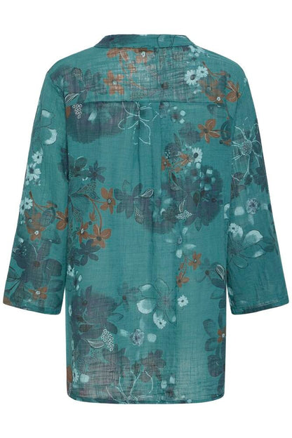 Sorbet SBalexa FL Blouse Deep Teal - Green