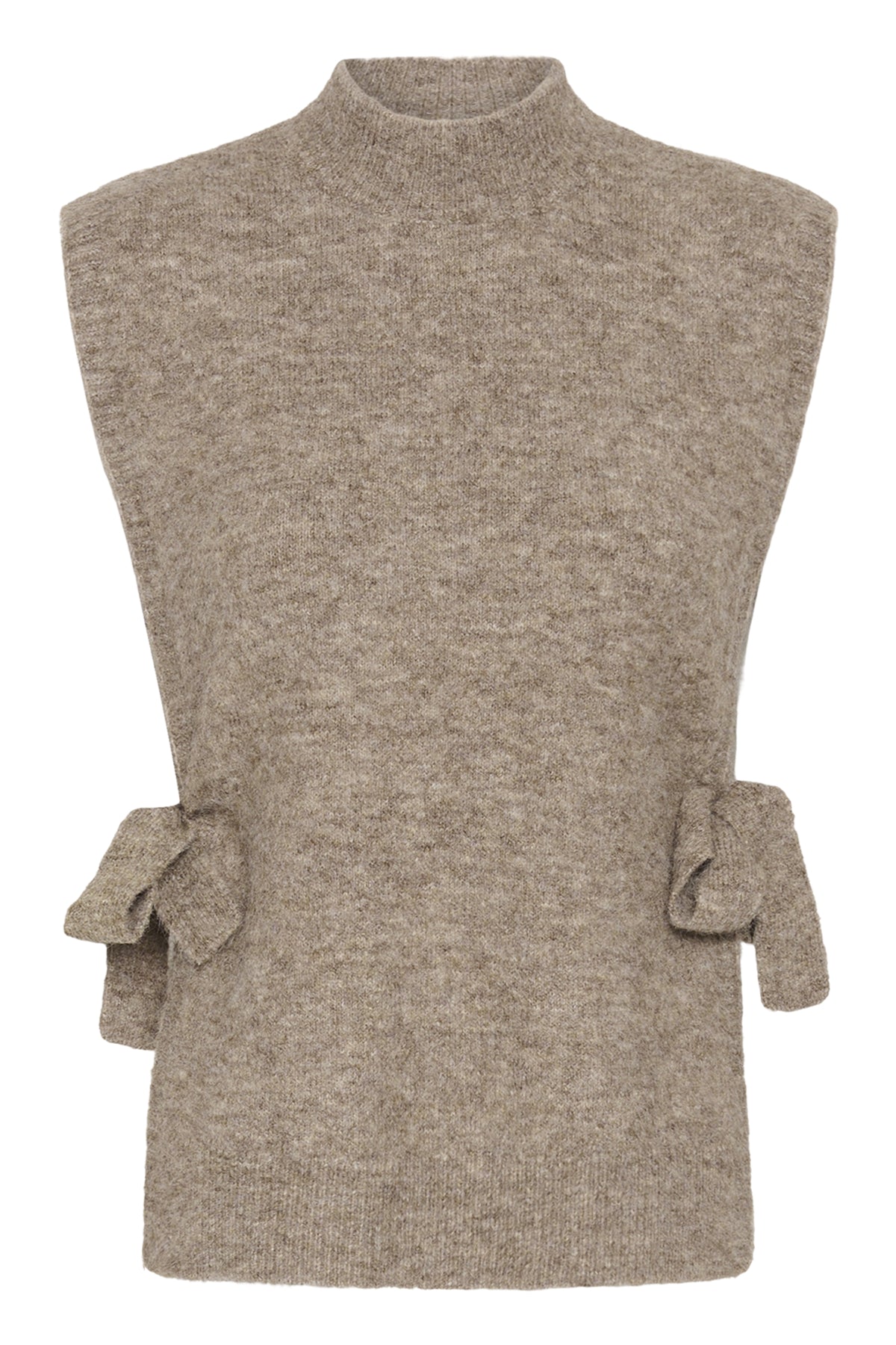 Kaffe Clothing KAmartine Knit Vest Desert Taupe Melange
