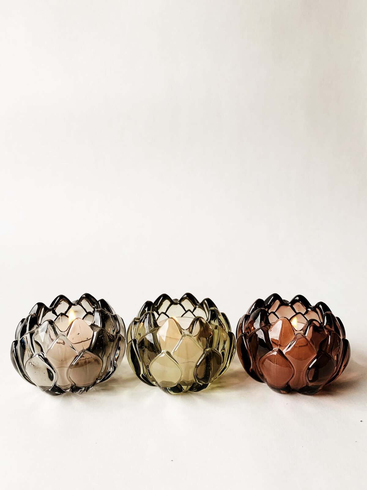 Trend Design Lysglass artisjokk 8×5 cm grå