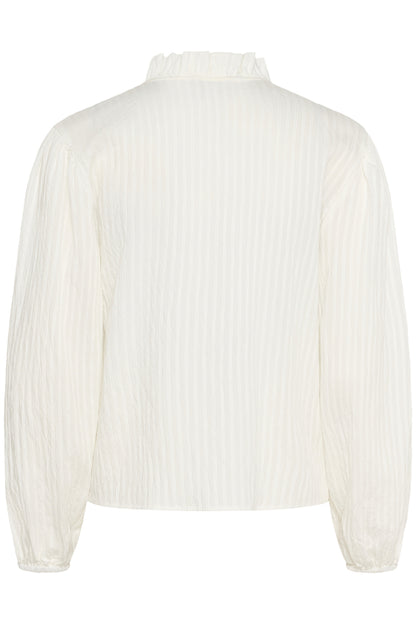 Kaffe Clothing KAsuma Frill Shirt Chalk