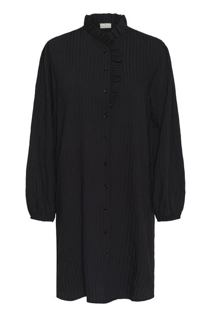 Kaffe Clothing KAsuma Frill Dress Black Deep