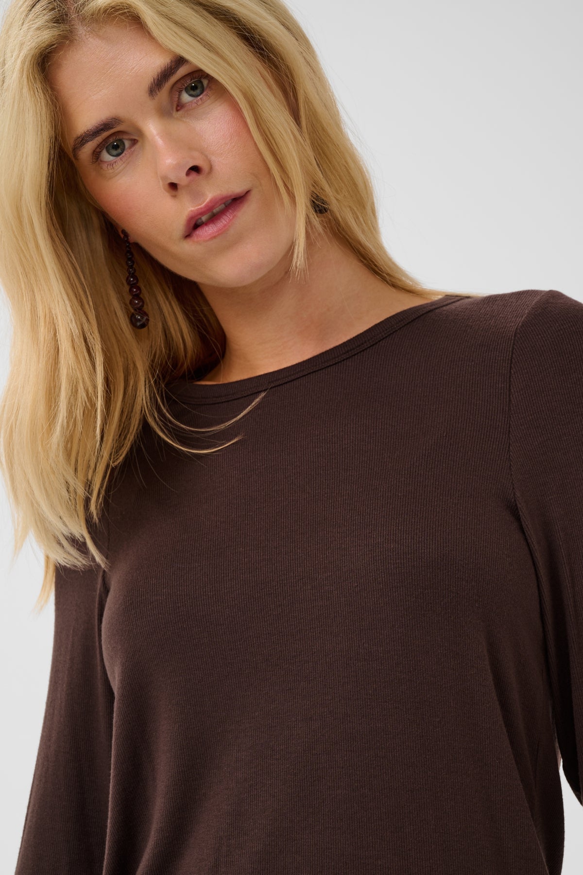 Culture CUnia Juliet LS T-Shirt Coffee Bean