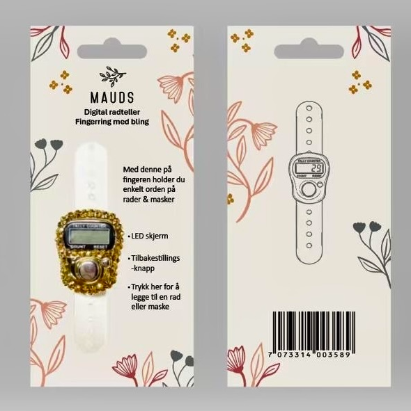 Mauds Digitale Radteller Fingerring M/Bling