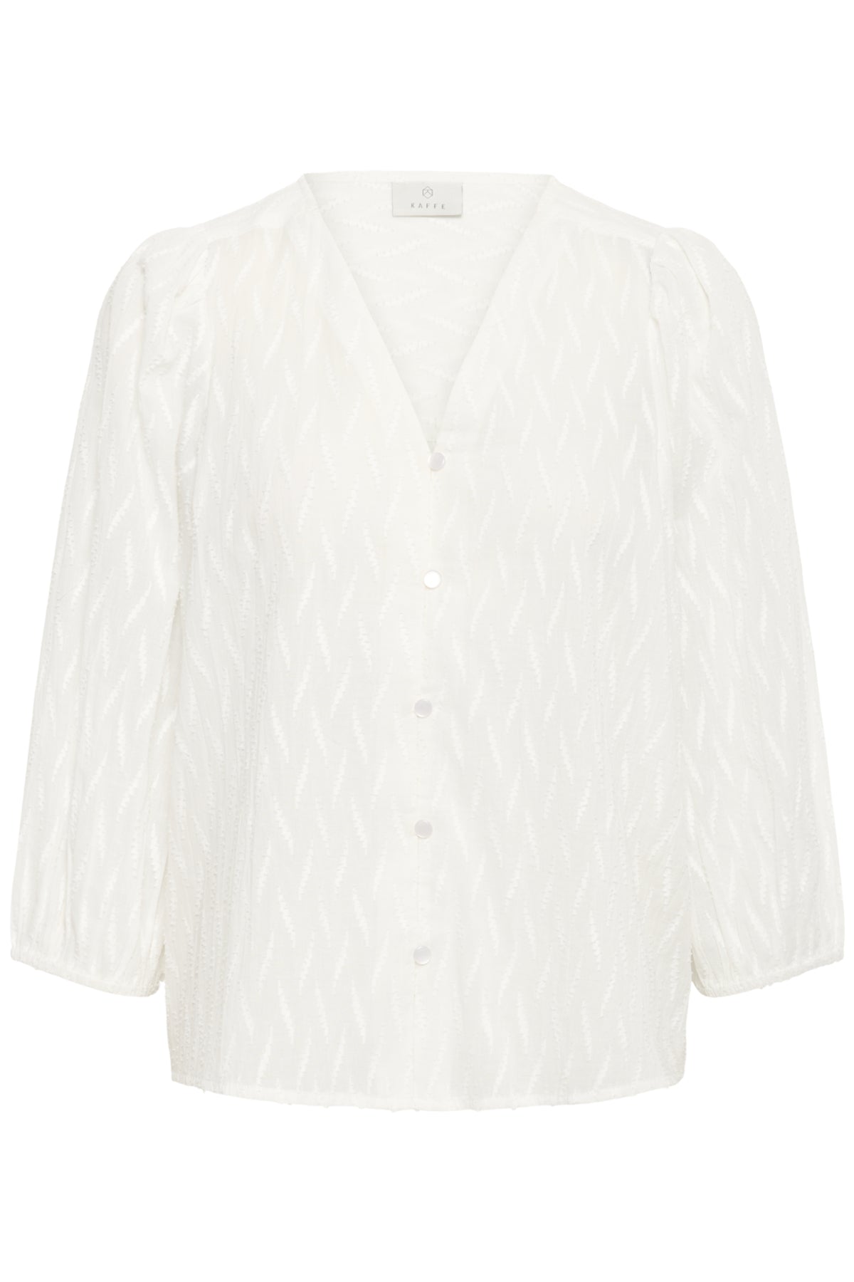 Kaffe Clothing KAgabriela V-neck Shirt Chalk