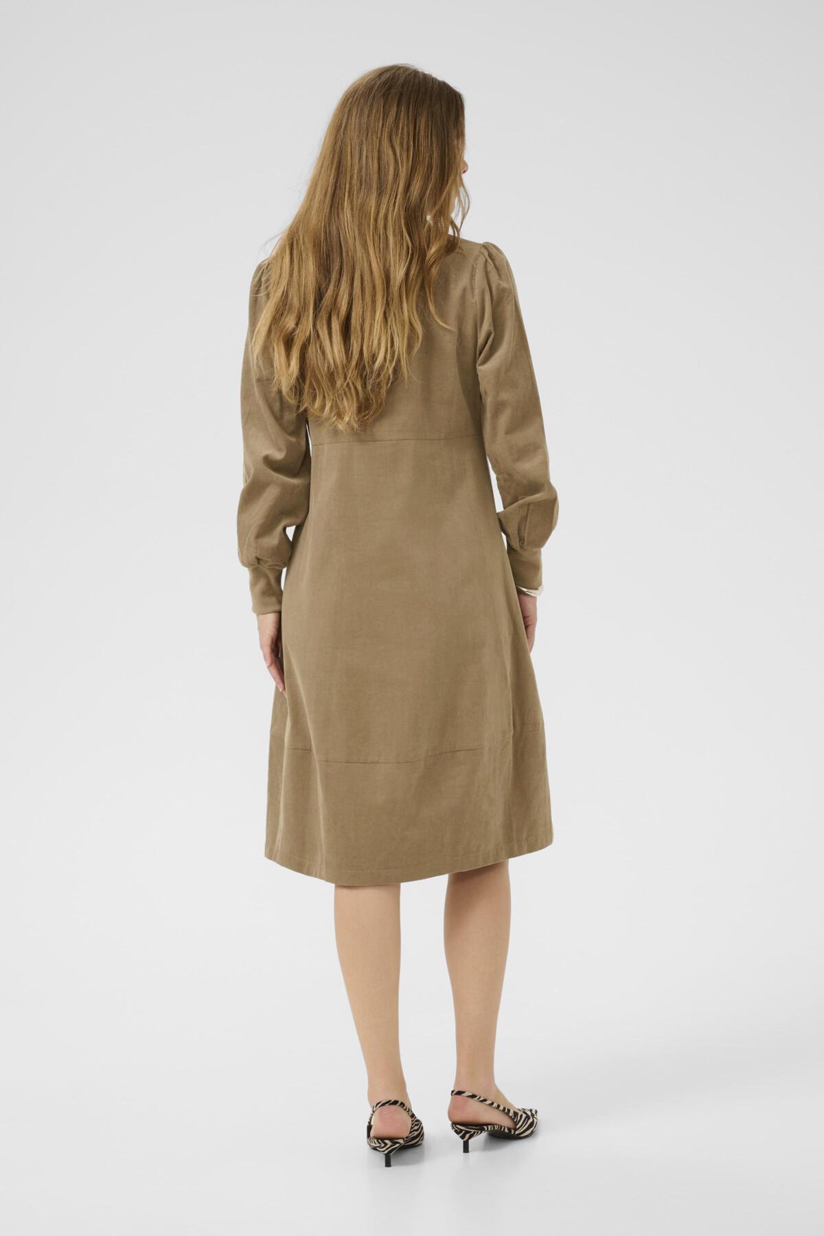 Culture CUrhaena LS Dress Timber Wolf Brown
