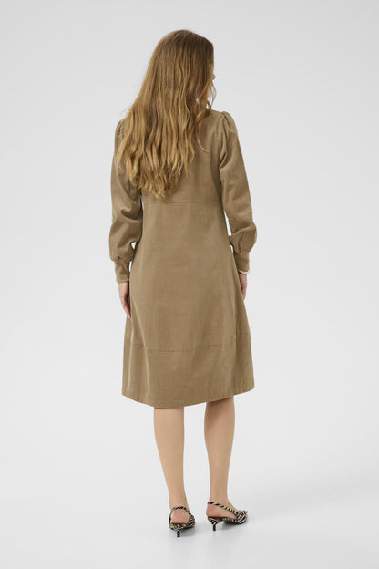 Culture CUrhaena LS Dress Timber Wolf Brown