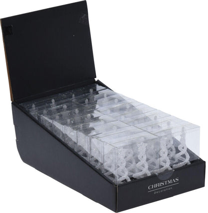 Juletre Spiral Henge/Stå Frost Hvit (2 stk i pakka)