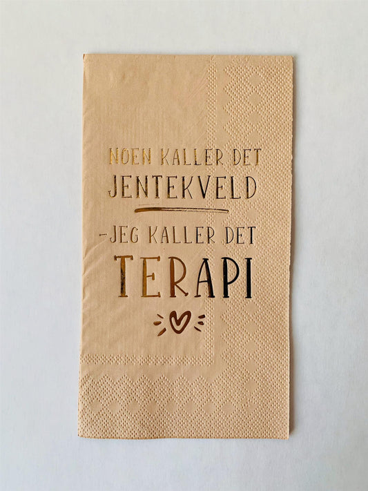 Serviett buffet “Jentekveld – terapi”