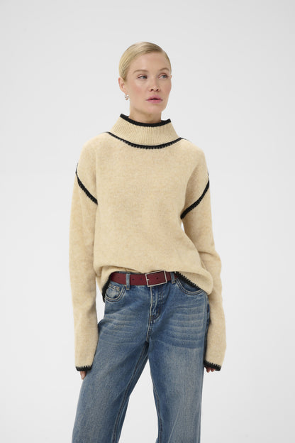 Culture CUjia Katrina Turtleneck Whitecap Melange