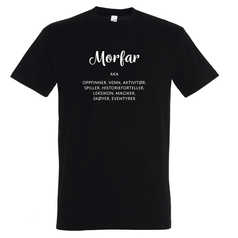 Morfar Aka T-skjorte Sort