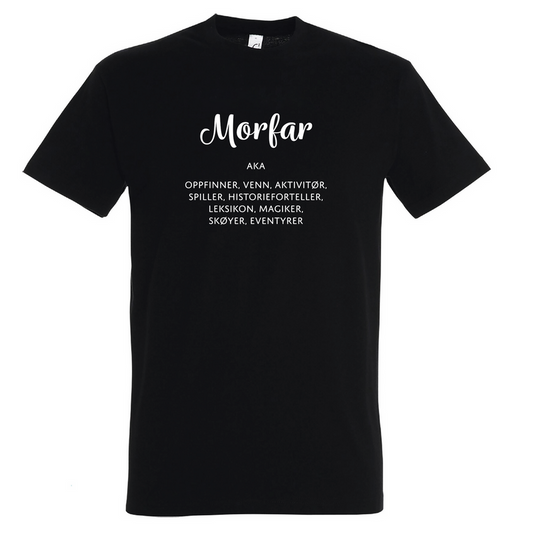 Morfar Aka T-skjorte Sort
