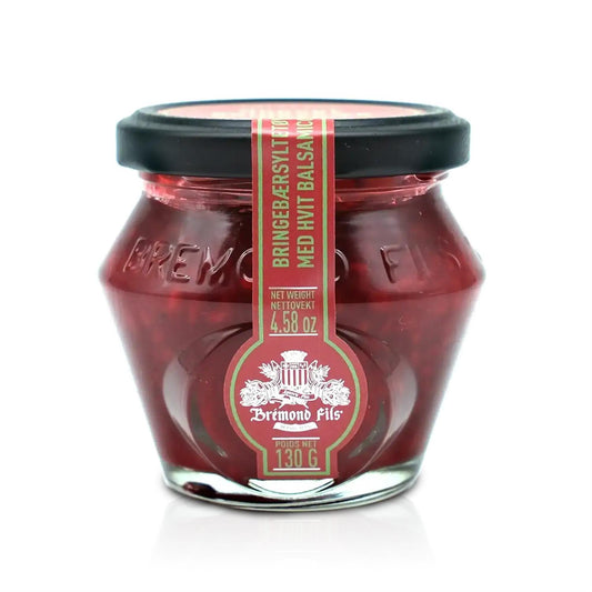 Olivenlunden Syltetøy med villbringebær og hvit balsamico