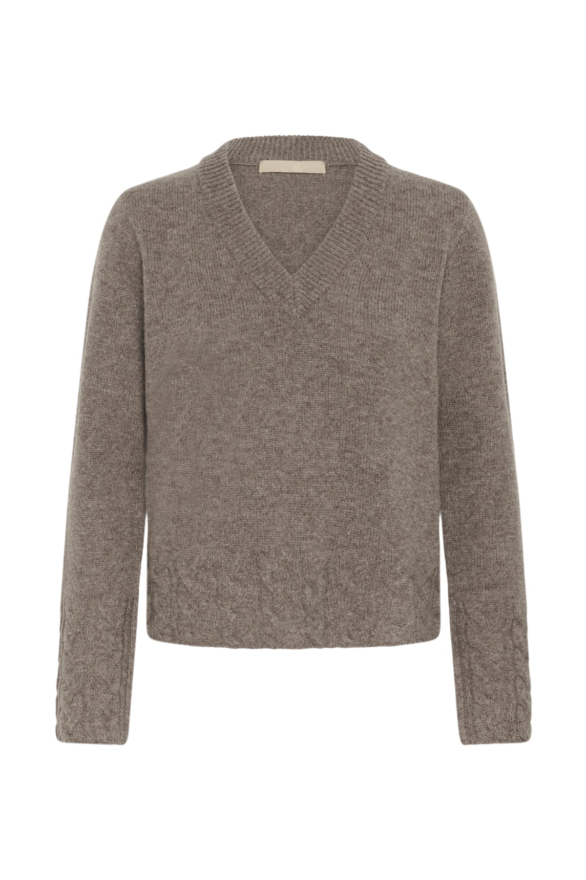 Culture CUmonia Vneck Pullover Falcon Melange