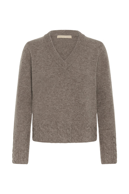 Culture CUmonia Vneck Pullover Falcon Melange